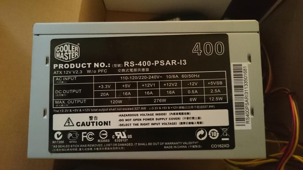 HCM Q6 bán Intel@Core i3-4130 3.4Ghz sk1150 và PSU Cooler Master 400W, - 3