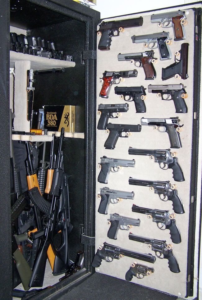 How to hang pistols in a gun safe...on the inside of the door? Page 1