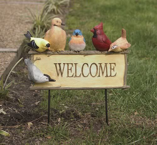 welcome bird photo: bird welcome plague welcomepost.jpg