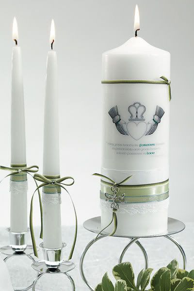 Celtic Wedding Theme on Celtic Wedding Unity Candle Set Irish   Ebay