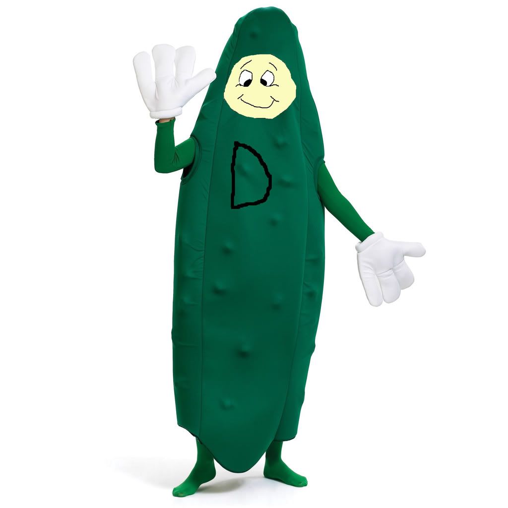 Dan in Pickle Costume Pictures, Images and Photos