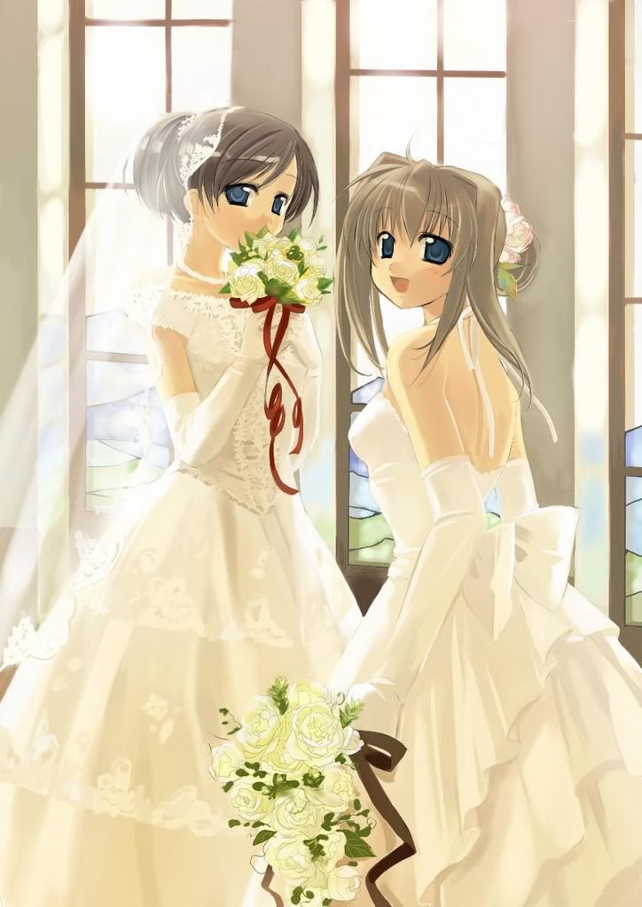 anime girl wedding