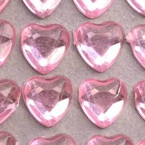 6mm Light Pink Heart Gems - 50p Pictures, Images and Photos
