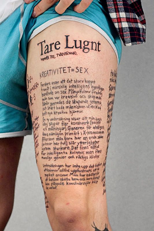 Tare Lugnt is a budding Swedish Tattoo magazine that opted to have its 3rd 