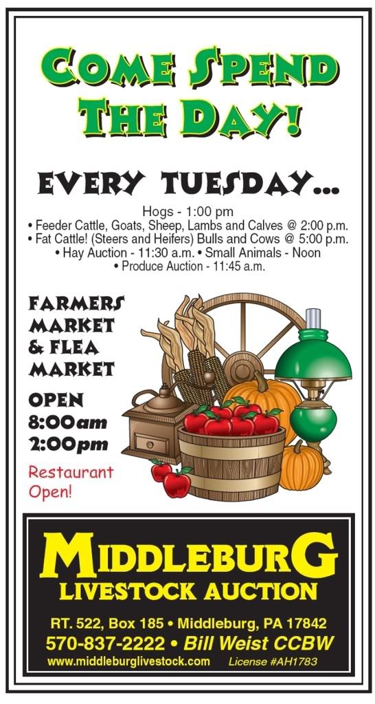 Has anyone ever been to the Middleburg PA Livestock auction? BackYard