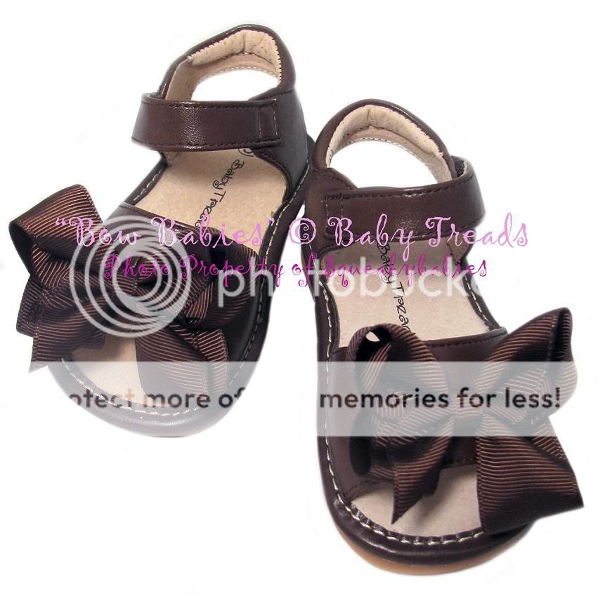 Squeaky Shoes Add A Bow Brown Sandal Brown Bows  