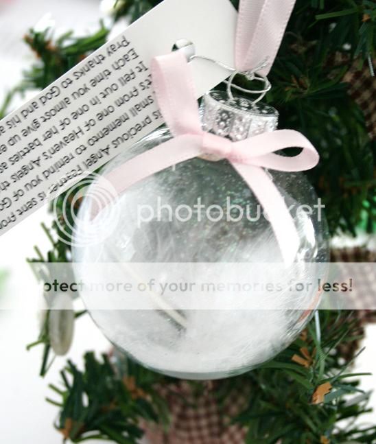 Handmade Angel Feather Christmas Ornament w Pink Ribbon and Poem