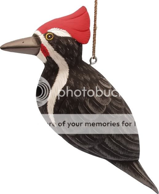 Birdhouse Pileated Woodpecker Shaped Wood Bird House