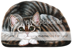 Tabby Cat, Kitten Cloth Paperweight, Doorstop by Fiddlers Elbow 