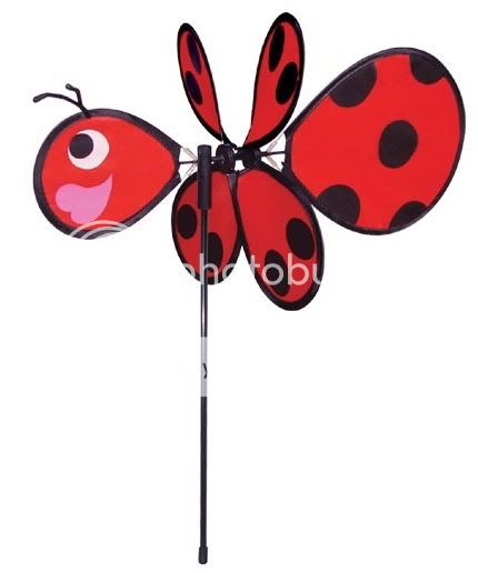 Ladybug Wind Spinner, Yard, Plant, Garden Stake  