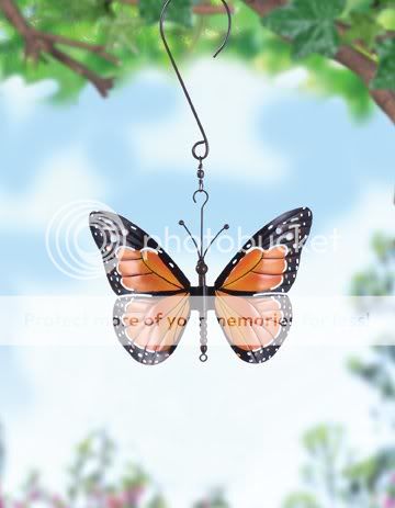 Hanging Metal Wind Spinner Monarch Butterfly Mobile