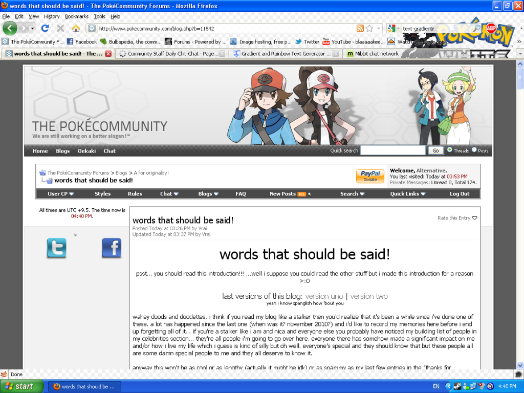 [PokeCommunity.com] Blog alignment weirded up on me