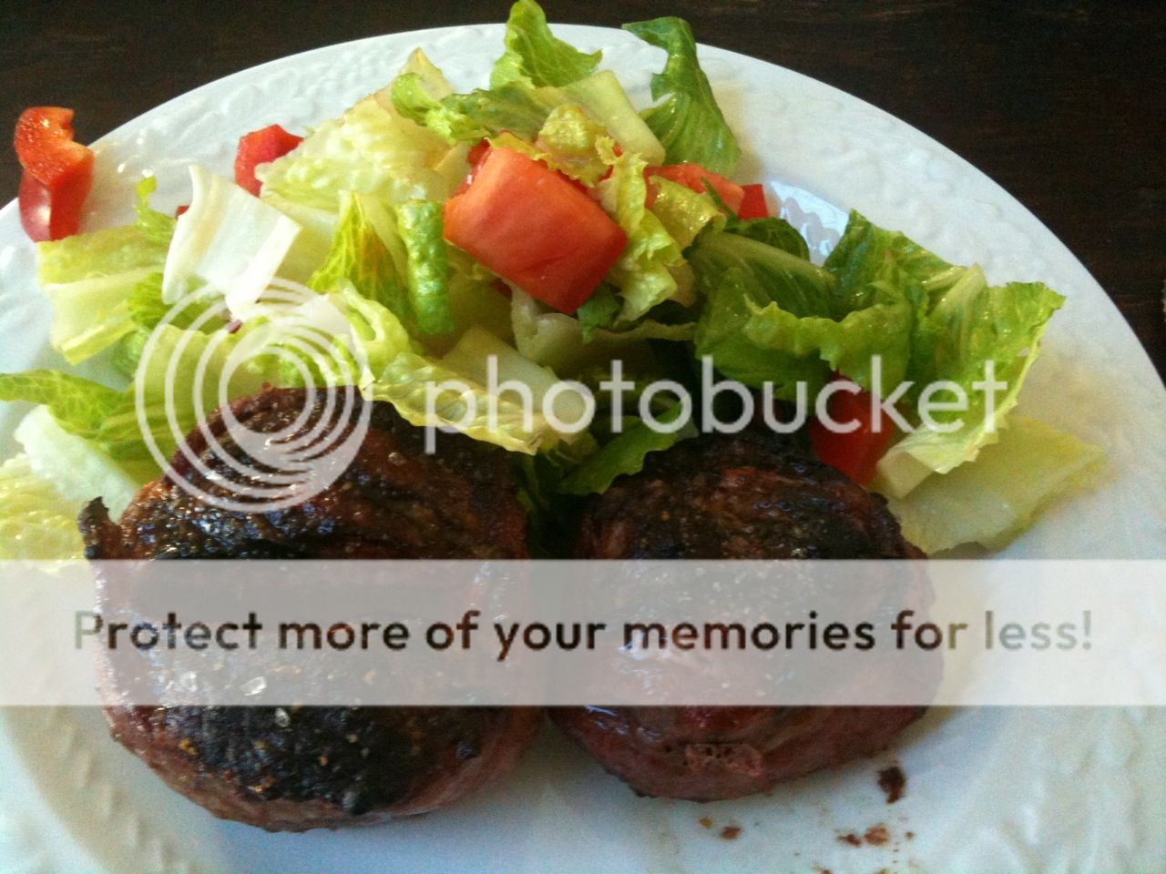 Bacon wrapped filet with a green salad