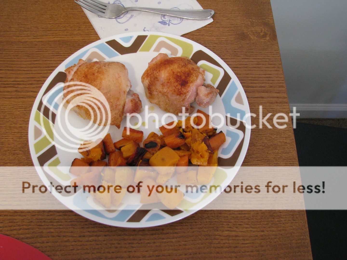 Chicken, carrots, and sweet potatoes