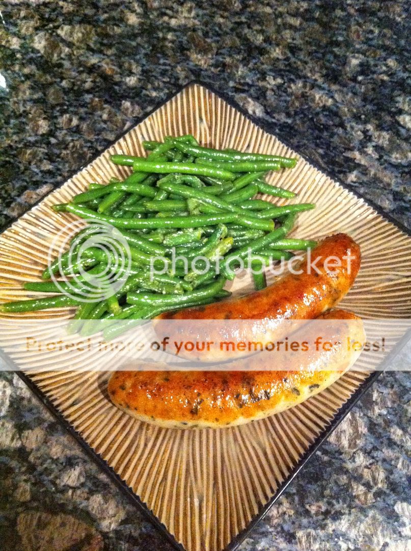 Seafood Sausage and Green Beans