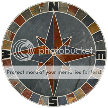 40 inch Slate Compass Mosaic